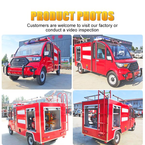 Newest Design Mini Electric Fire Fighting Truck 2 Seats Fire Fighting Truck Price