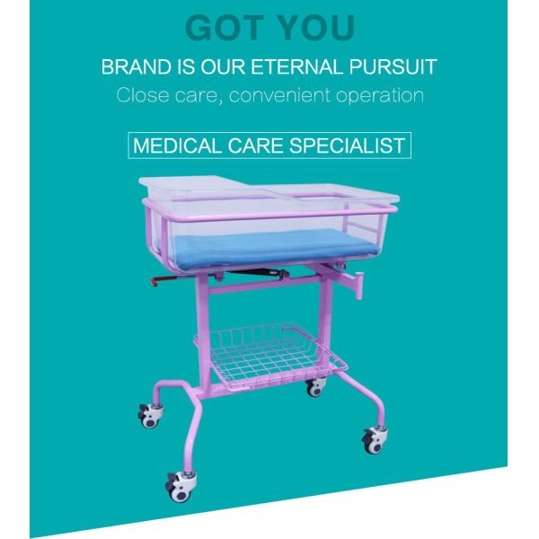 Factory Single Function Stainless Steel Infant Medical Bed Plastic Baby Hospital Bed Newborn Pediatric Crib for Sale