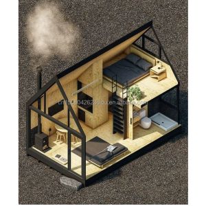 Hotel Triangular Container House with Prefabricated Steel Structure and Sandwich