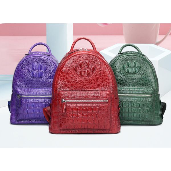 Buy Custom logo crocodile skin bag backpack for ladies at wholesale prices