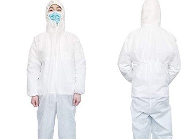 Buy Safety Disposable Protective Coverall , Breathable White Disposable Overalls at wholesale prices