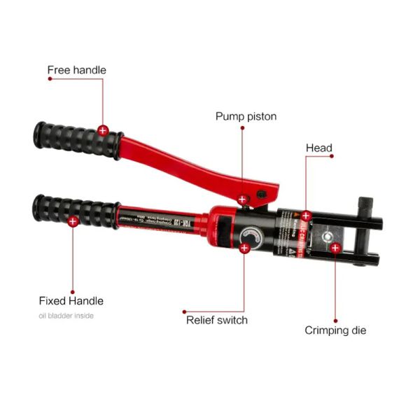 Metric Industrial Copper Aluminum Cable Terminal Press Hydraulic Wire Manual Lug Crimping Tool Machine