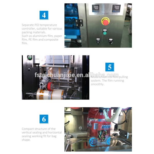Multi-function 4 head linear weigher high accuracy full automatic good quality vertical washing powder packing machine