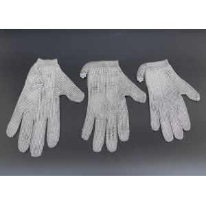 100% Stainless Steel Wire Mesh Anti Cut Hand Gloves Level 5 Protection For