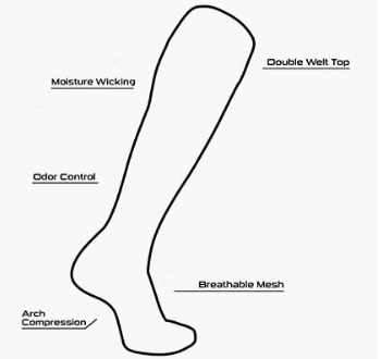 Spring Season Sports Elite Breaker Soccer Socks With Extra Cross-Stretch For Shin Guards