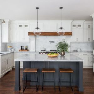 YALIG Custom Shaker Kitchen Cabinets with Smart Design and Flat Edge Countertop