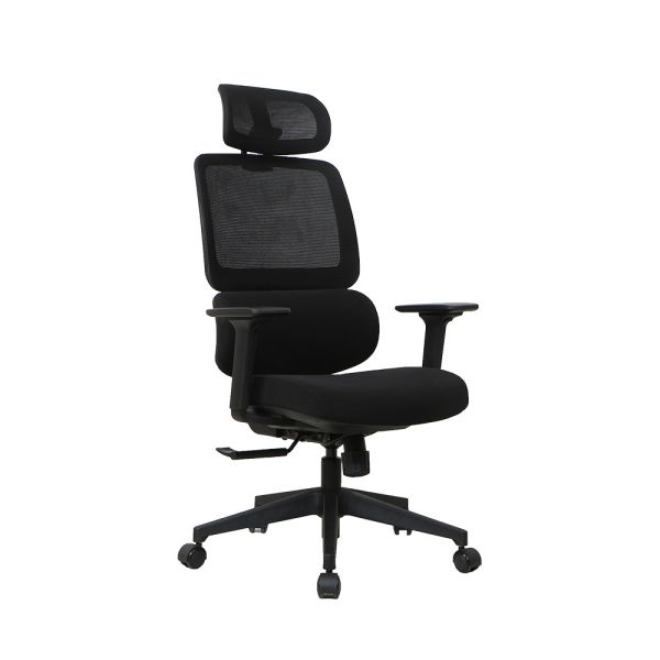Buy ANSI Lumbar Support Chair Headrest Armrest Adjustable Swivel Office Chair at wholesale prices