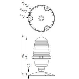 AC220V 3W Elevated 25cd Helicopter Perimeter Lights