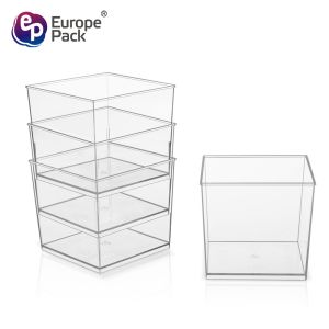 China Manufacturer custom printed square clear mini smoothie yoghurt dessert