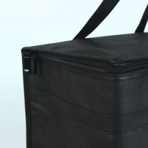 Black Reusable Insulated Grocery Shopping Bags For Food Transport Storage