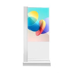 Android Operating Transparent OLED Display Digital Signage with 8 Array Mic