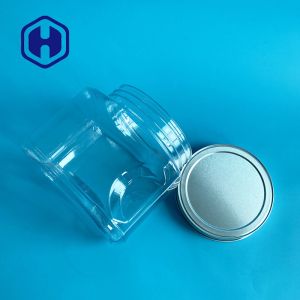 1260ml 43oz Plastic PET Canisters Aluminum Lid For Oat Meal Nut Meat
