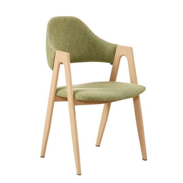 Nordic fashion creative solid wood dining chair cloth art leisure chair simple