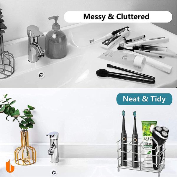 Single Marble Stone Stainless Steel Toothpaste Holder Stand Bathroom Accessories Organizer Toothbrush Holder