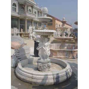 OEM Water Fountain Pool With Lion 300cm Stone Carving Sculpture