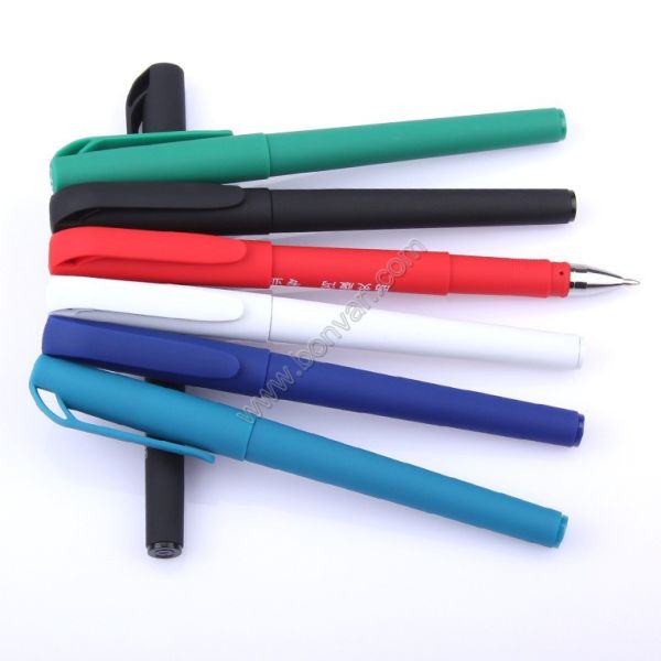 Buy rubber frosted office ball pen, smooth writing gift ink pen at wholesale prices
