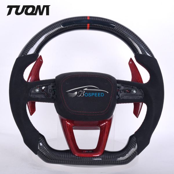 Buy Q3 Q5 Audi Carbon Fiber Steering Wheel Luxury Alcantara Material at wholesale prices