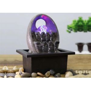 Contemporary Lighted Glass Ball Water Fountain