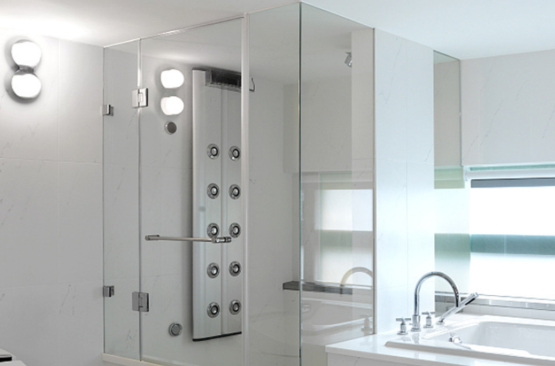 Soft Closing Stainless Steel 304 Hydraulic Glass Door Clamp Shower Hinge for 90 Degree