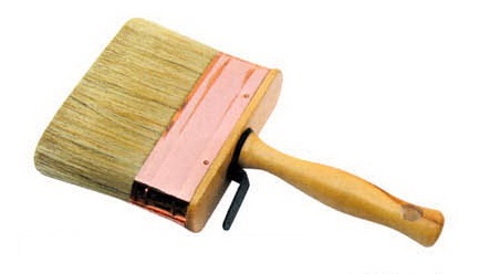 Double Boiled White Bristle House Paint Brush Nylon Polyester Brush 6inch