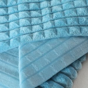 Jacquard Sheared Flannel Fleece Fabric Single Side Solid Color For Pillowslips