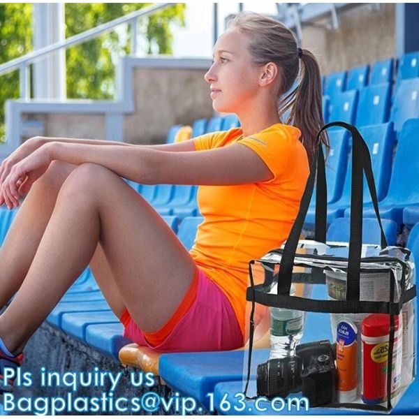 Reusable die cut handles promotional plastic bag, Promotional Items Transparent