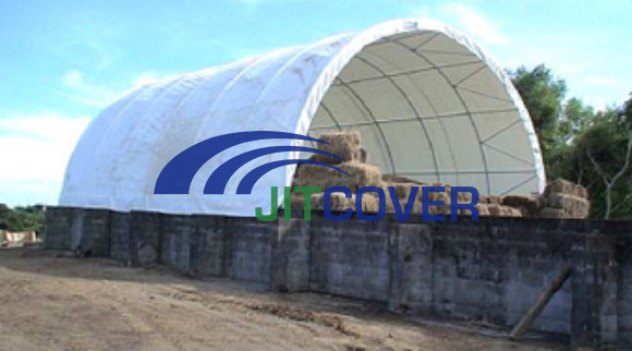 10m Wide Sand Storage Shelter, Fabric Building
