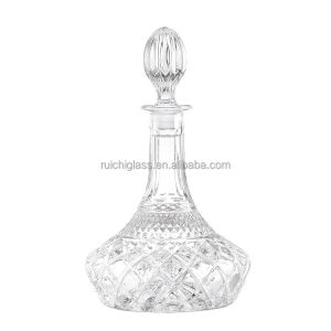 Hot Stamping Top Grade Embossed Whisky Glass Bottle for Luxury Spirits Packaging