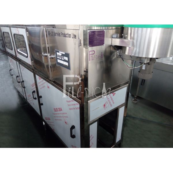 Auto Lifting Feeding SUS 304 120 BPH Gallon Filling Line