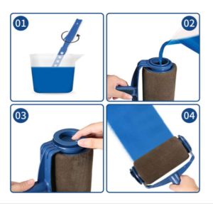 9pcs Paint Roller Brush Kit Wall Painting With Paint Runner Brush