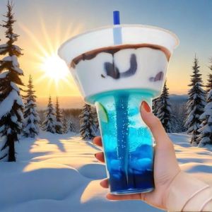 Factory 2 in 1 Plastic Cup with PP Bowl Holder Take-out Drinking Cup Fried