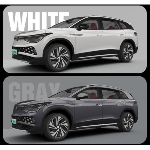 Small Electric Vehicle Vw ID6 2023 EV RHD Car with 7-Seater Electric SUV and Ternary Lithium Battery in White Exterior