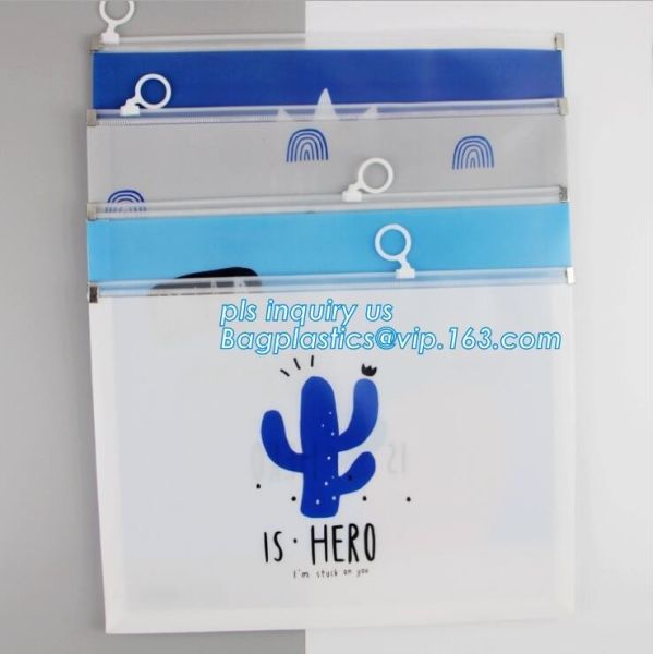 Buy Office Stationery Mesh Bags With Slider Zipper, slider bag easy vinly package, stationery packaging zipper with gray sli at wholesale prices