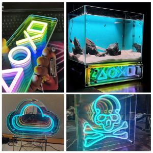 Custom Designs Acrylic Mirrors LED Light Letter Elevate Your 2024 Product Store