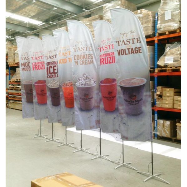 Buy Roadside Swooper Feather Flags Banner For Advertising / Trade Show at wholesale prices