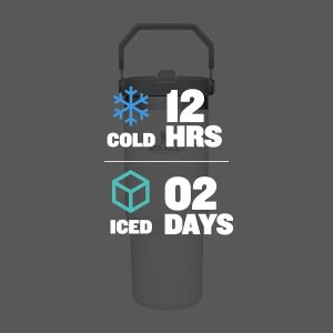 IceFlow Stainless Steel Tumbler with Straw, Vacuum Insulated Water Bottle for