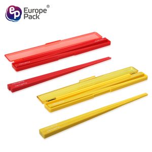 Wholesale color reusable Chinese Japanese sushi plastic chopsticks with storage
