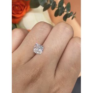 Cushion Shape Lab Created White Diamonds Large Size 4ct+ E Color VS1 Clarity IGI