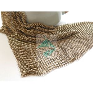 Chainmail Weave Ring Mesh Type Antique Appearance Metal Mesh Drapery With