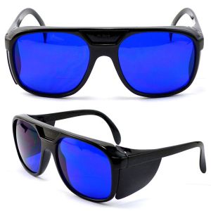 China 650nm Blue Lens Laser Safety Glasses Red Light Blocking Protective Eyewear Can Customized Logo on sale