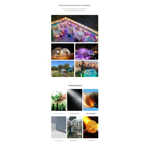 PC Star Room Ball Tent Bubble House Combination for Outdoor Camping Hotel Homestay