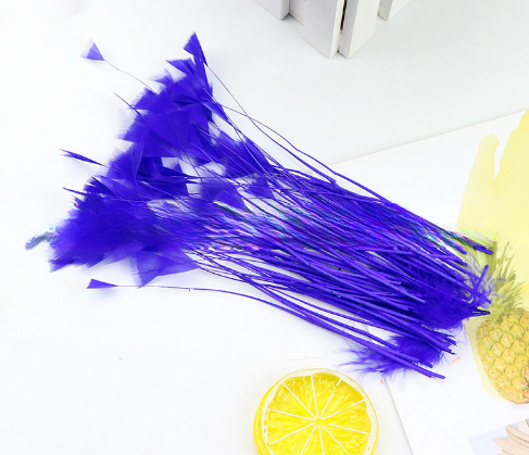 8-10cm Dyed Stripped Goose Carnival Feathers For Customer Requirements