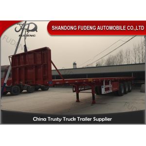 Q345B 3 Axles 50 Ton Semi Flatbed Container Trailer