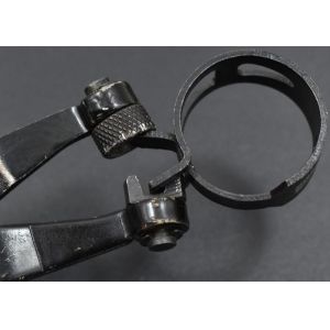 25mm Diameter Black Plated Single Ear Stepless Hose Clamps