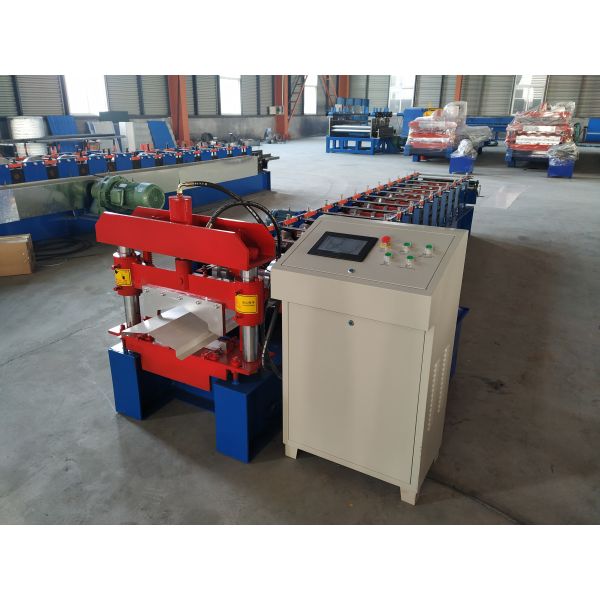 Color Steel Metal Roof Ridge Roll Forming Machine 15 - 20 m/min