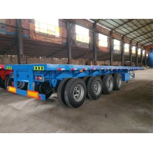 80 Ton 40ft 45ft Used 4 Axle Flatbed Semi Trailer