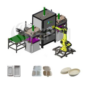 Buy cheap Industrial Pulp Thermoforming Machine Wet Pressing Pulp Molding Equipment from wholesalers