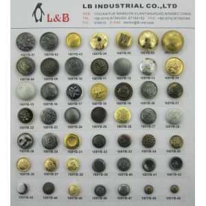 Wholesale metal military buttons custom logo sewing brass buttons