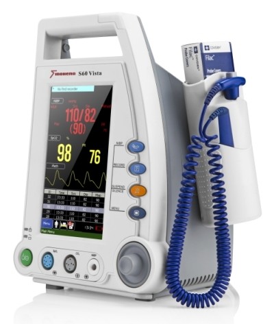 7'' Color Display Portable Vitals Monitor S60Vista Masimo / Nellcor SpO2 NIBP