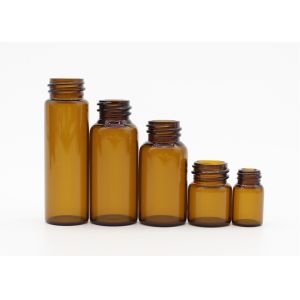 Clear or Brown Screw Neck Glass Vial